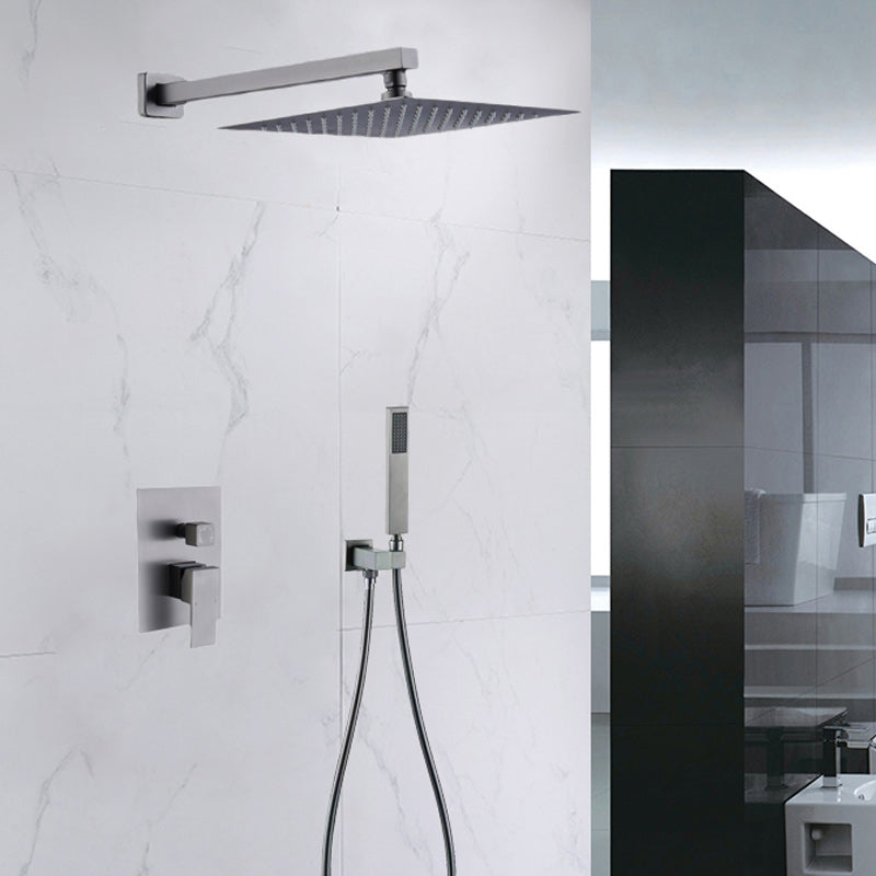 Modern Shower Head Combo Brass Wall Mounted Adjustable Water Flow Shower Trim