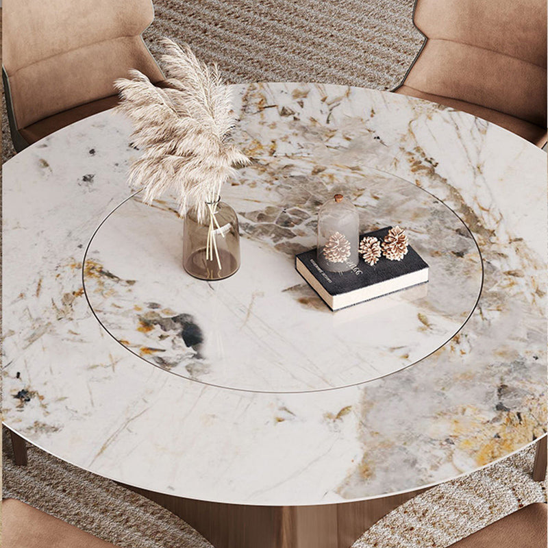 Modern Dining Table Set 1/4/5/7 Pieces with Metal Base Kitchen Furniture Set