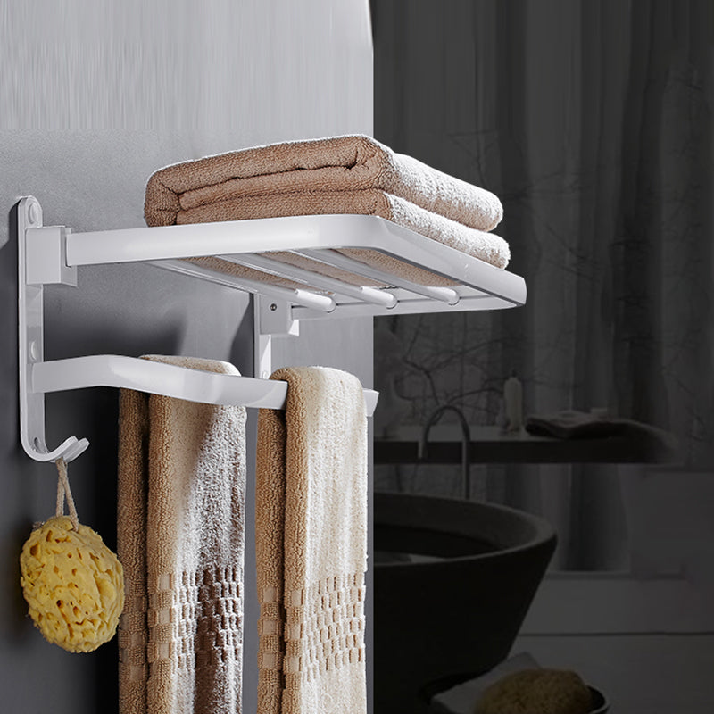 White Bathroom Accessories Hardware Set Modern Bathroom Accessory Kit, Towel Bar