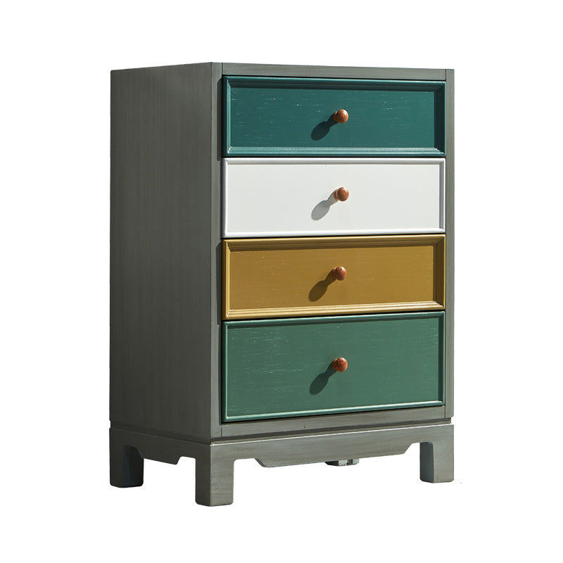 Coastal Storage Chest Dresser Solid Wood Dresser with Multi Drawers