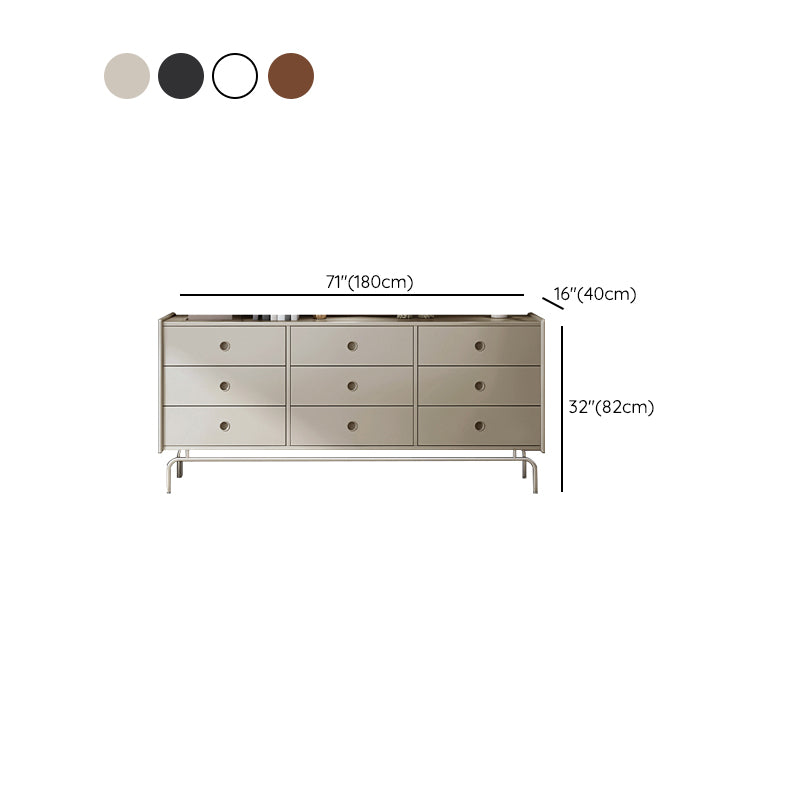 Modern Storage Chest Dresser Solid Wood Dresser with 5/6/9 Drawers