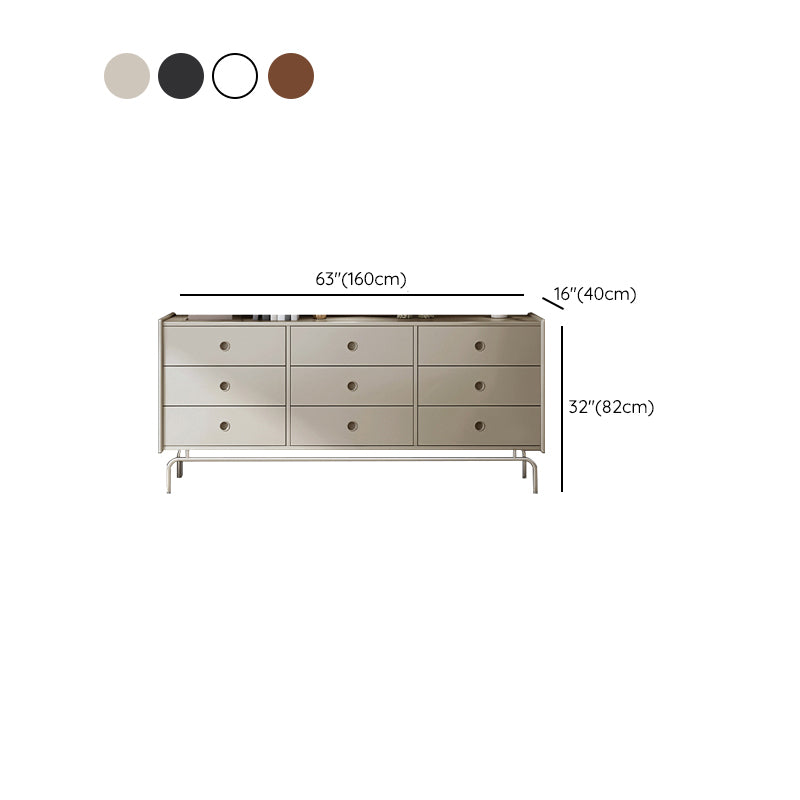 Modern Storage Chest Dresser Solid Wood Dresser with 5/6/9 Drawers