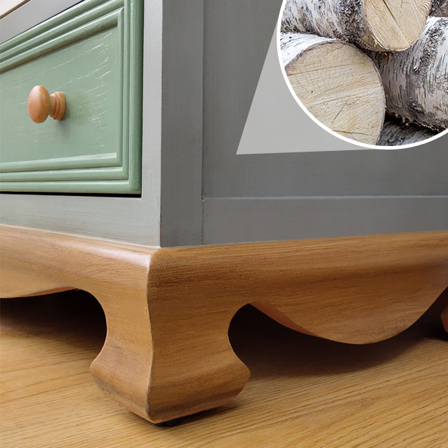 Coastal Storage Chest Dresser Solid Wood Dresser with Multi Drawers for Bedroom