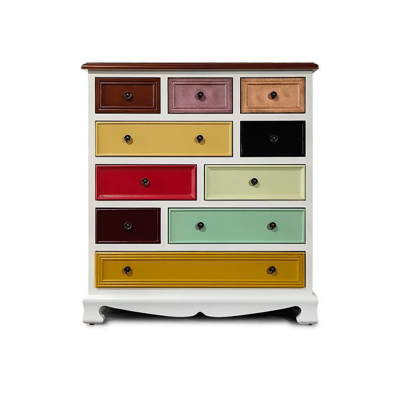 Coastal Storage Chest Dresser Solid Wood Dresser with Multi Drawers for Bedroom