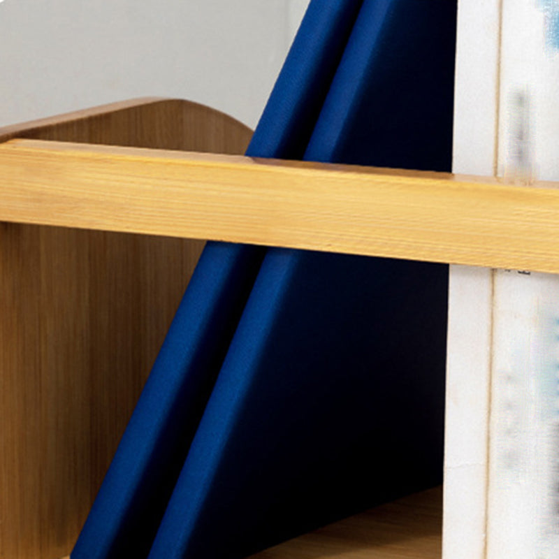 Modern Style Open Back Bookshelf Bamboo Bookcase with Shelves