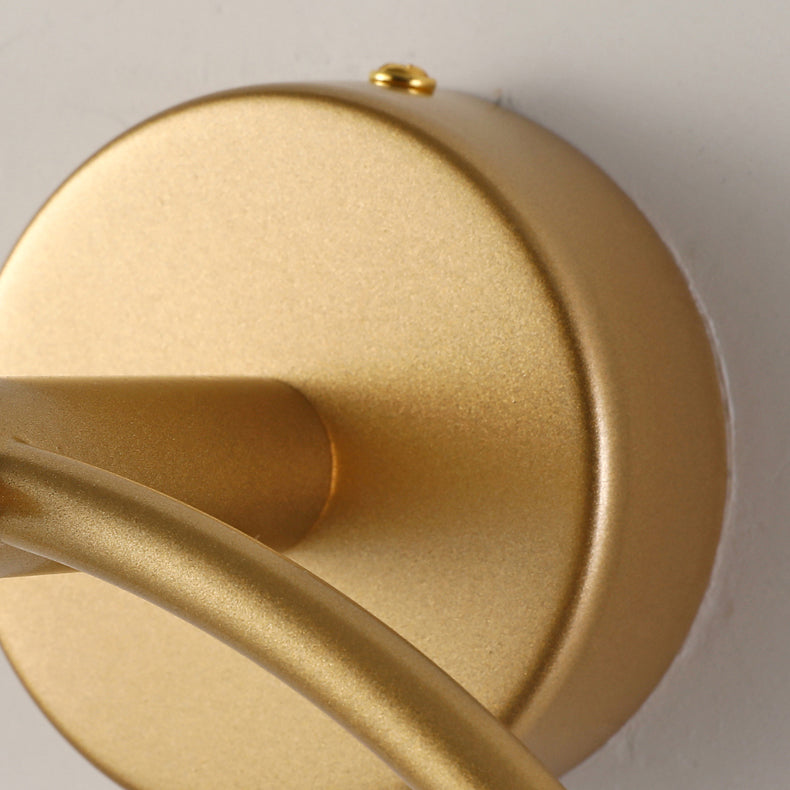 Modern Metal Wall Sconce Ball Shape Wall Light with Glass Shade for Bedroom in White