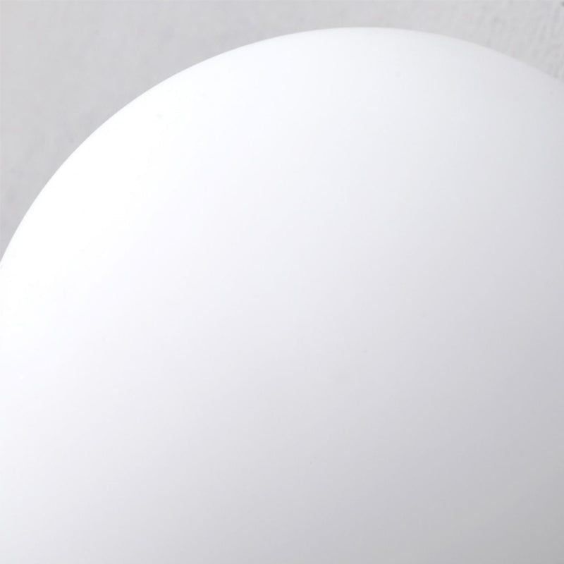 White Modern Metal Wall Sconce Ball Shape Wall Light with Glass Shade for Bedroom