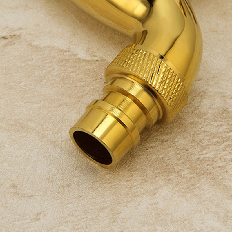 Glam Wall Mounted Bathroom Faucet Cross Handle Low Arc Circular Vessel Faucet
