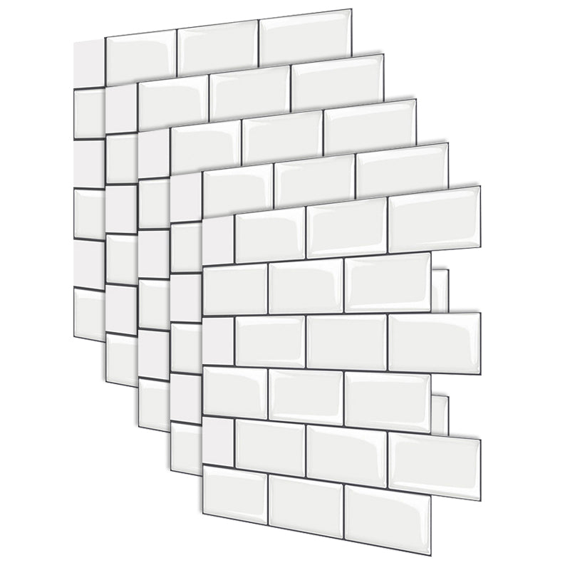 Stain Resistant Peel & Stick Tile Square Mosaic Tile for Kitchen and Bathroom Backsplash