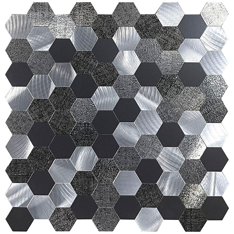 Water Resistant Peel & Stick Tile Hexagonal Mosaic Tile for Backsplash Wall