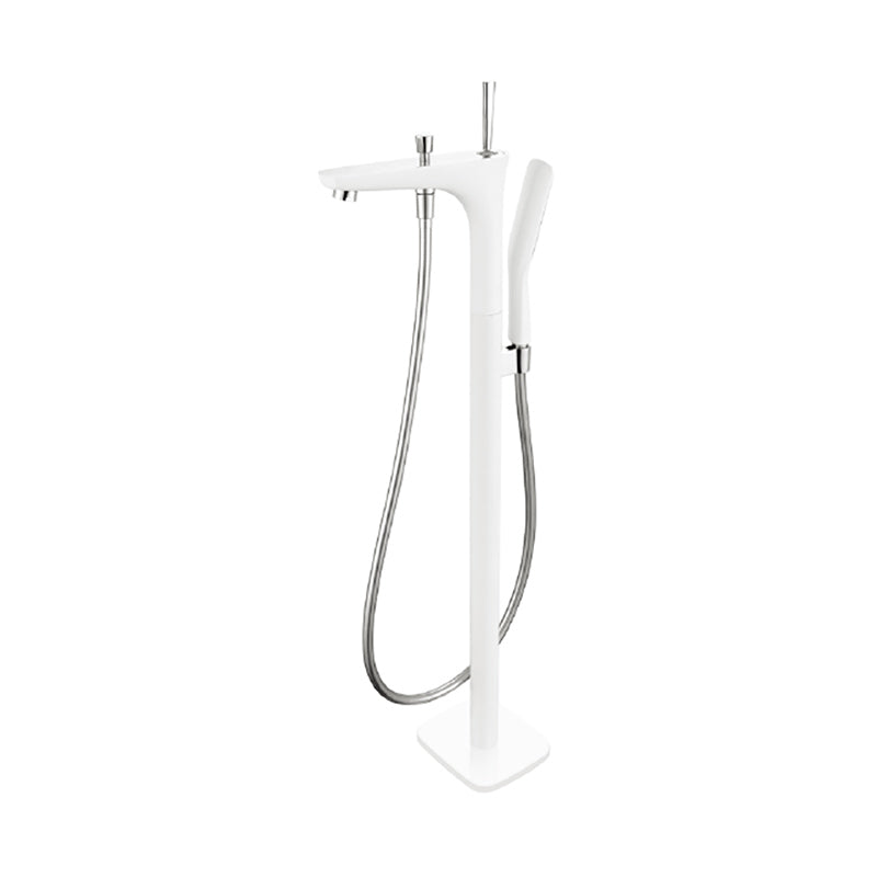 Modern Free Standing Tub Filler Faucet Copper with Hand Shower Freestanding Faucet