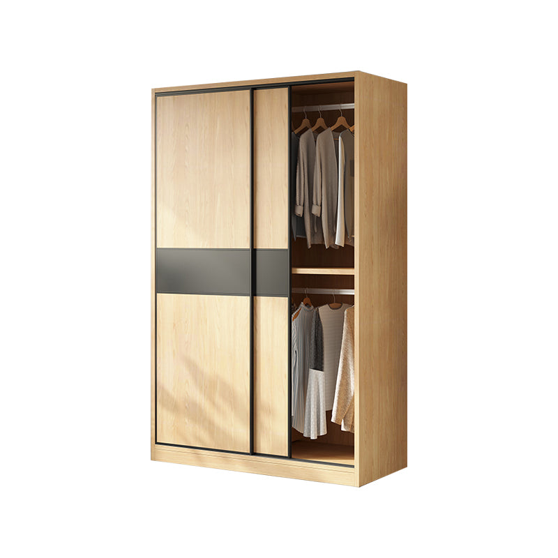 Modern Pine Solid Wood Wardrobe Freestanding Wardrobe with Soft Close Doors