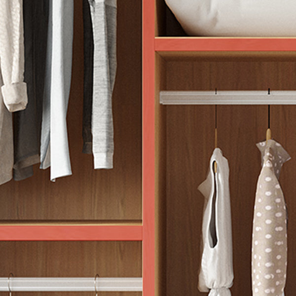 Modern Pine Solid Wood Wardrobe Freestanding Wardrobe with Soft Close Doors