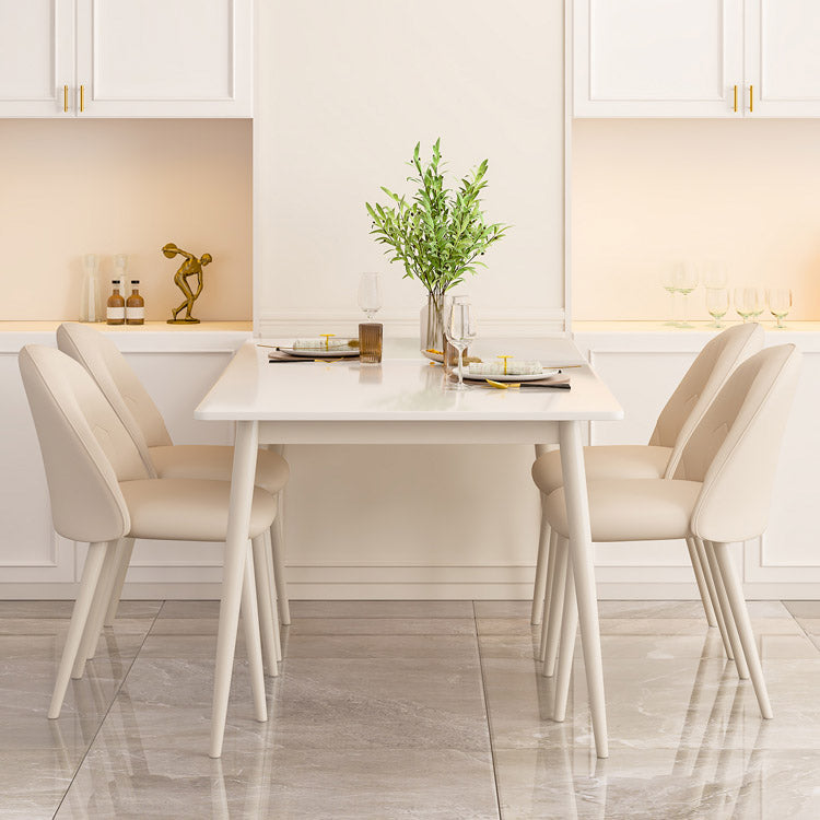 Rectangle Dining Table Contemporary 4 Legs Dining Site Table