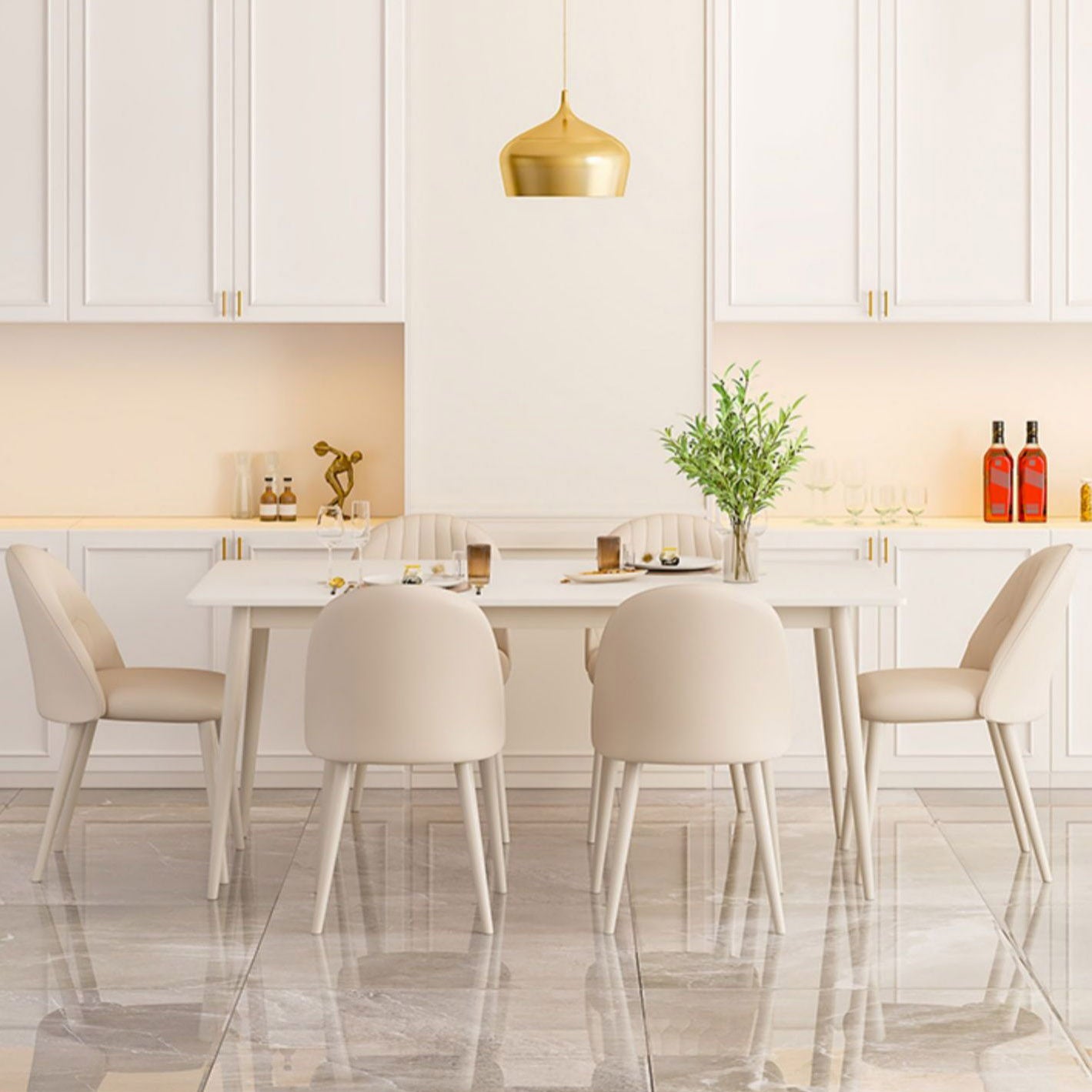 Rectangle Dining Table Contemporary 4 Legs Dining Site Table