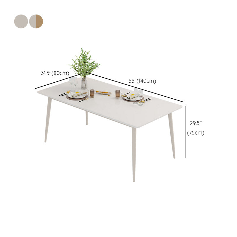 Rectangle Dining Table Contemporary 4 Legs Dining Site Table