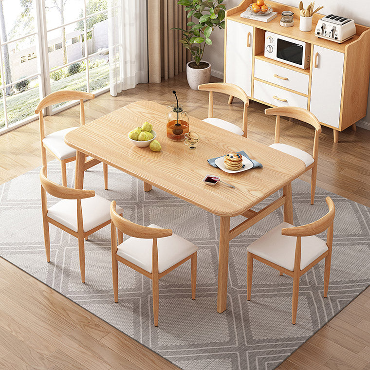 Contemporary Rectangle Kitchen Dinner Table 4 Legs Dining Table