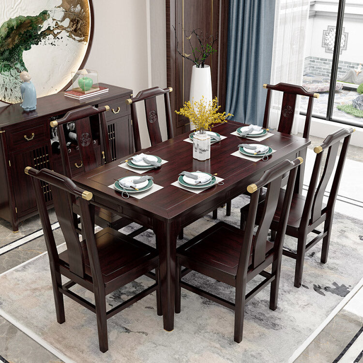 Rectangle Counter Dining Table Traditional Dinner Room Kitchen Table