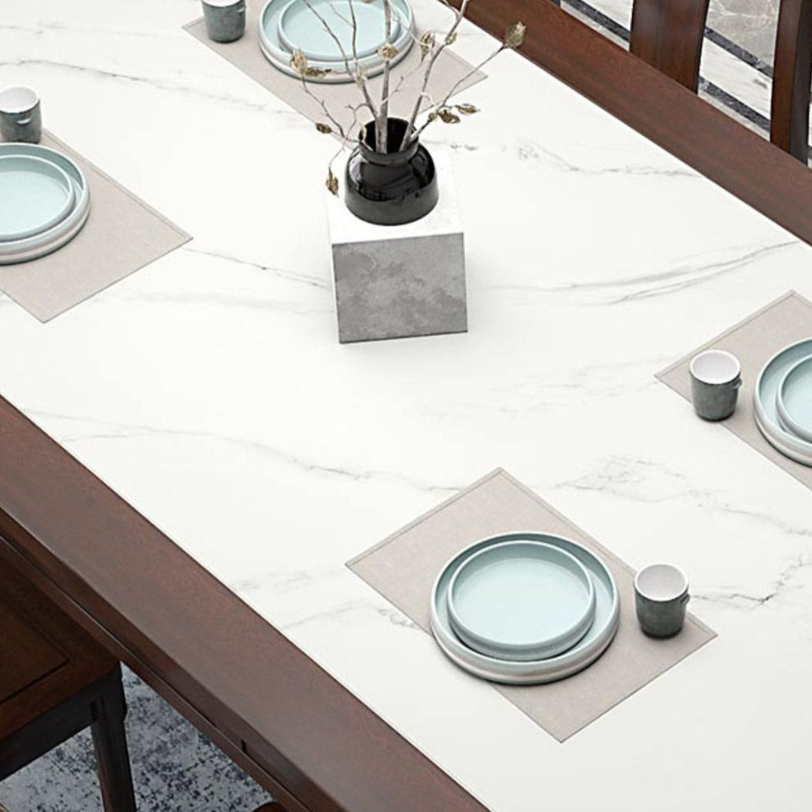 Rectangle Counter Dining Table Traditional Dinner Room Kitchen Table