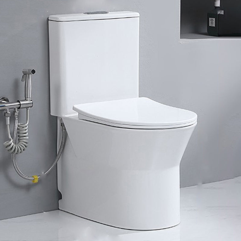 Contemporary Flush Toilet Floor Mounted Siphon Jet Porcelain Urine Toilet