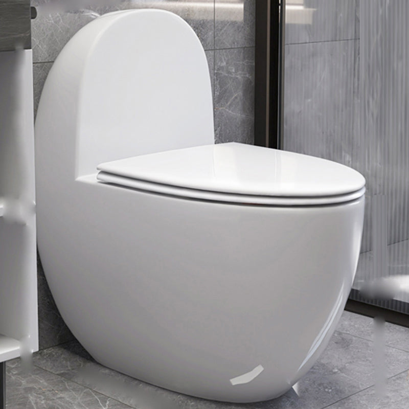 Contemporary Flush Toilet Floor Mounted Siphon Jet Porcelain Urine Toilet
