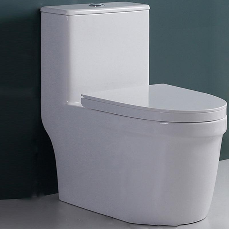 Contemporary Flush Toilet Floor Mounted Siphon Jet Porcelain Urine Toilet