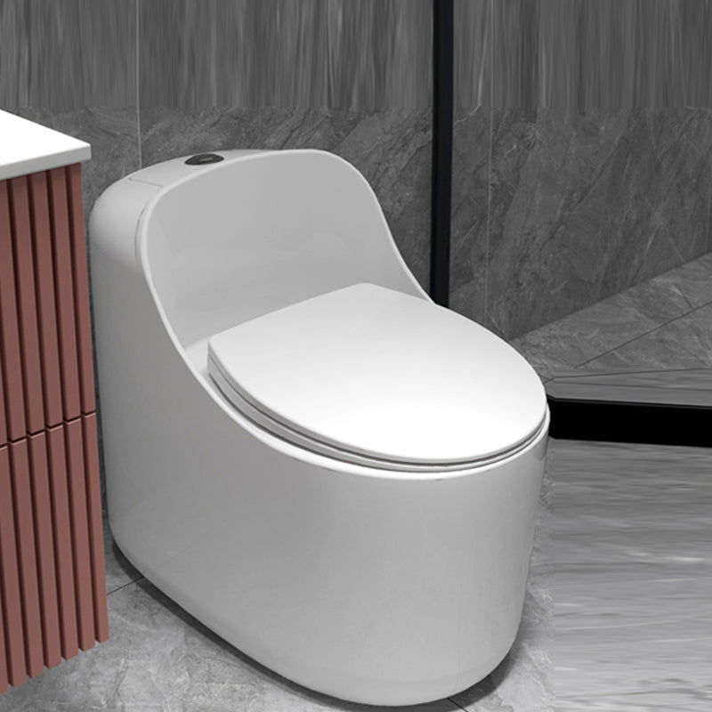 Contemporary Flush Toilet Floor Mounted Siphon Jet Porcelain Urine Toilet