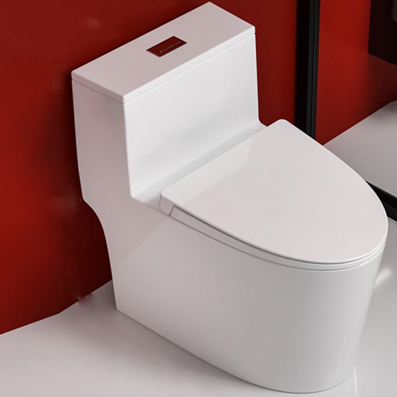Contemporary Flush Toilet Floor Mounted Siphon Jet Porcelain Urine Toilet