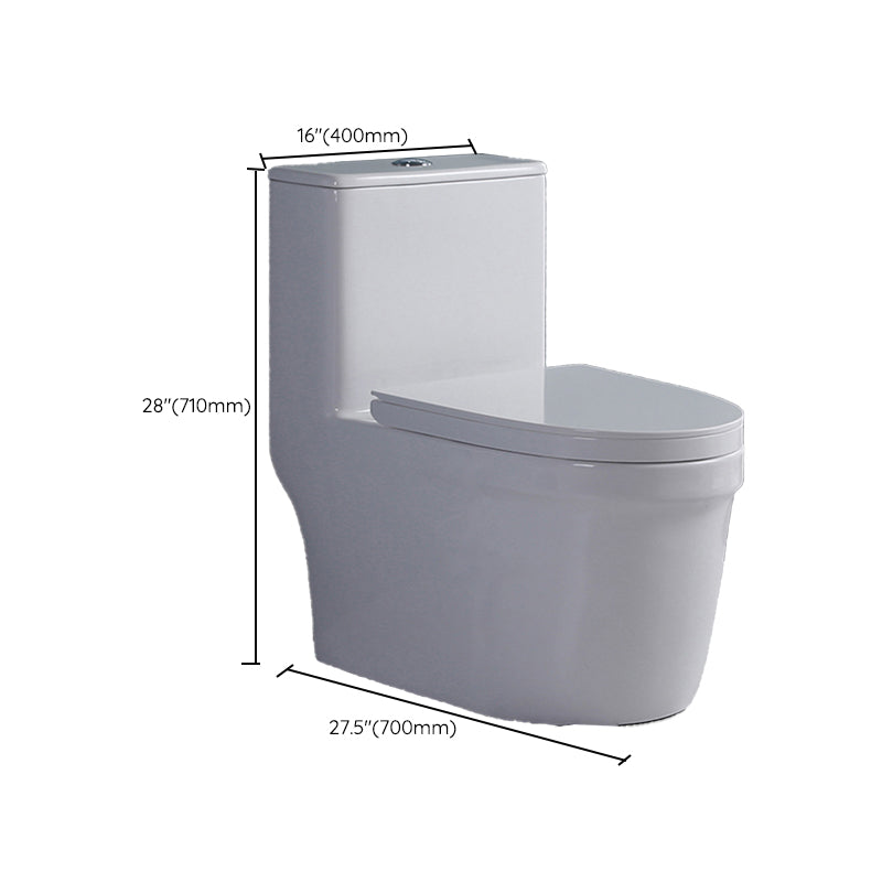 Contemporary Flush Toilet Floor Mounted Siphon Jet Porcelain Urine Toilet