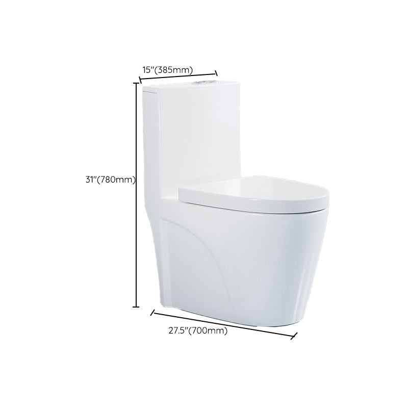 Modern Seat Included Flush Toilet 1-Piece White Urine Toilet for Bathroom