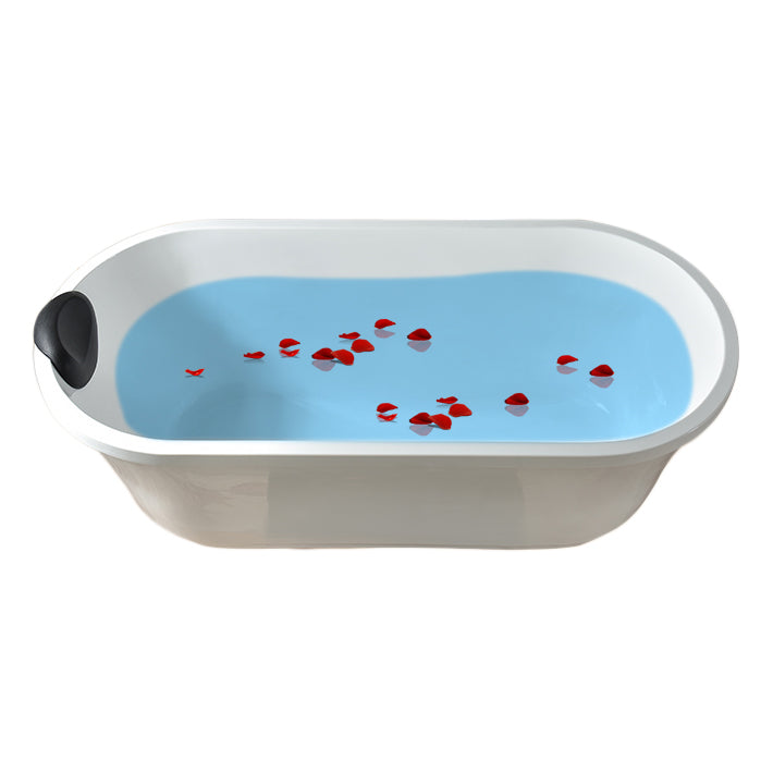 Stand Alone Antique Finish Bathtub Modern Oval Soaking Bath Tub