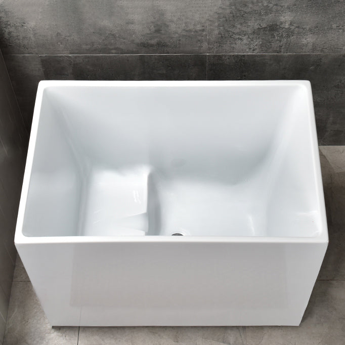 Stand Alone Antique Finish Soaking Bathtub Rectangular Modern Bathtub (Board not Included)