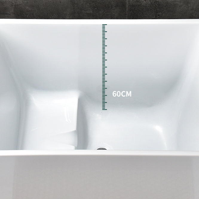 Stand Alone Antique Finish Soaking Bathtub Rectangular Modern Bathtub (Board not Included)