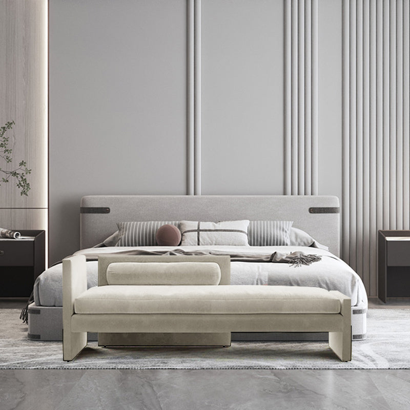 Living Room Chaise Square Arms Modern Style Chaise Lounge with Upholster