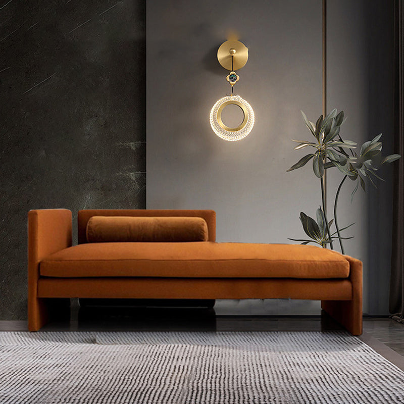 Living Room Chaise Square Arms Modern Style Chaise Lounge with Upholster