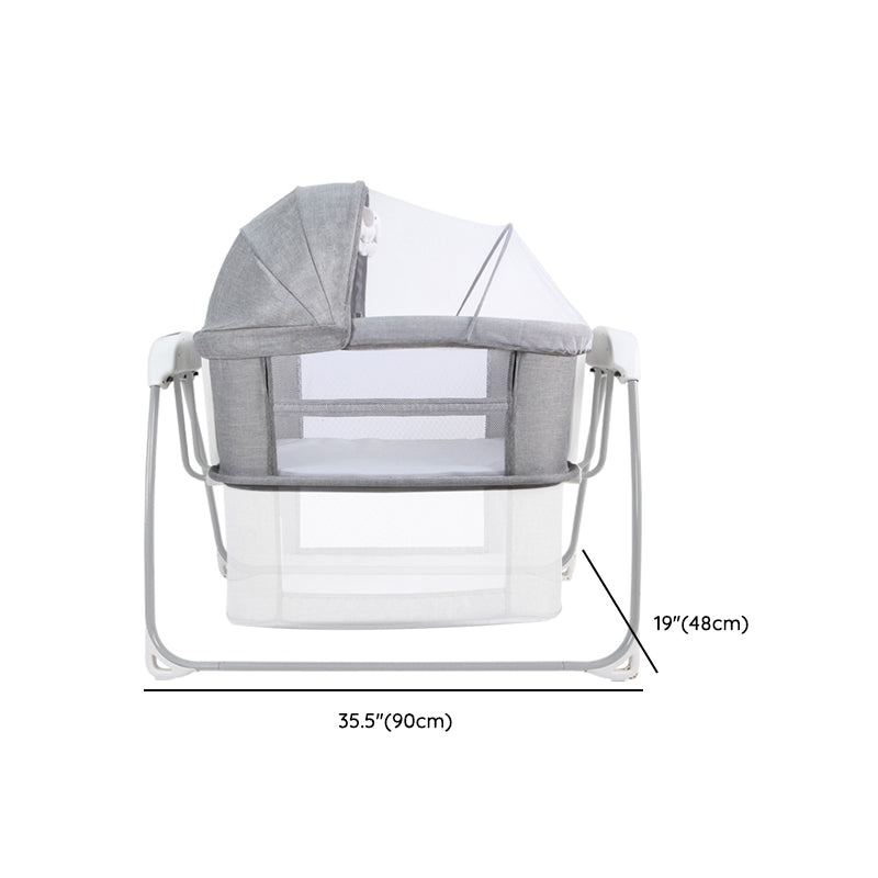 Rocking Crib Cradle Rectangle Metal Cradle with Stand for Newborn