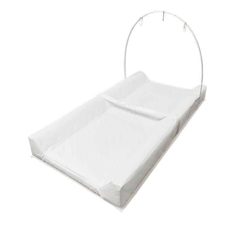 Upholstered Baby Changing Table Wooden Crib Top Changer with Seat Belt