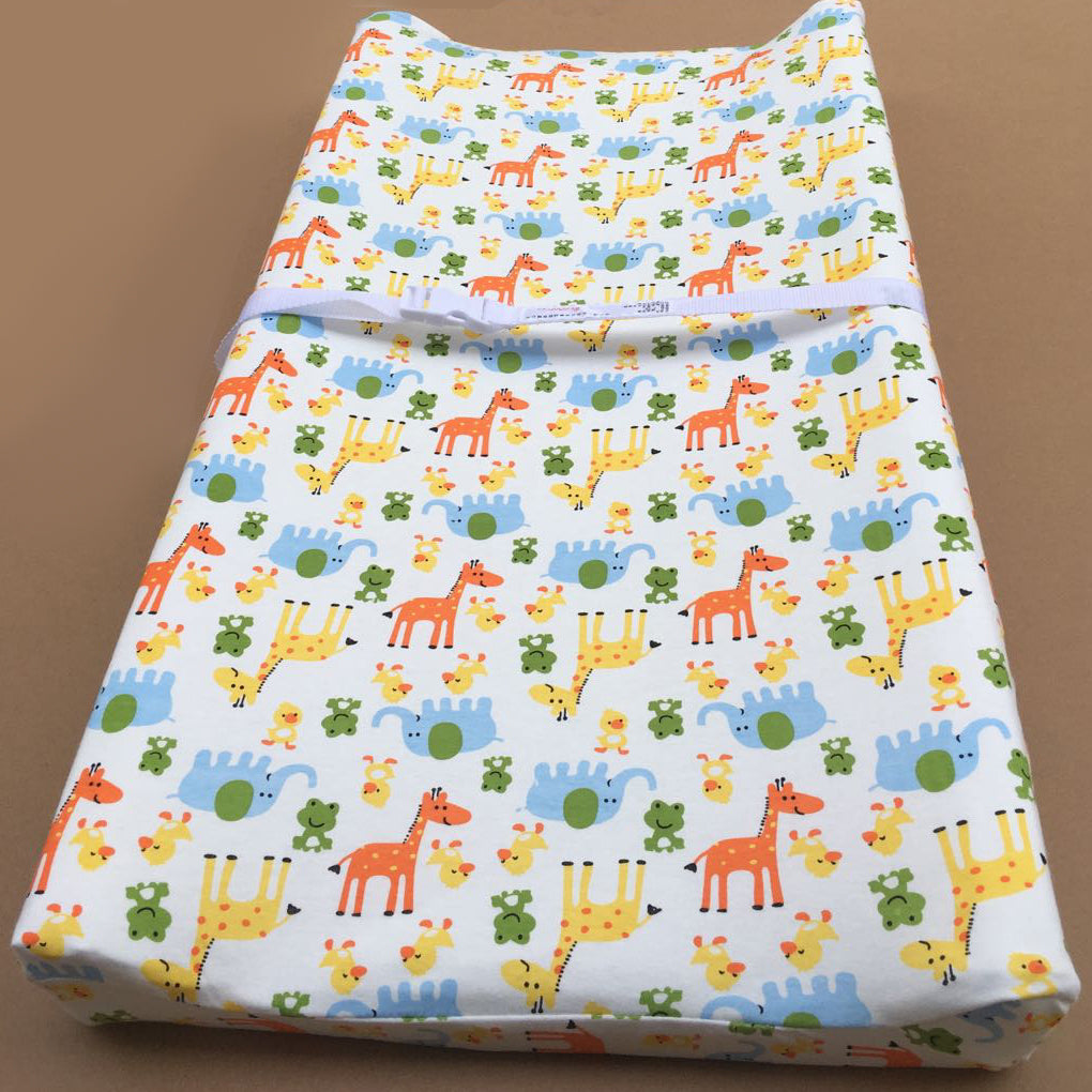Upholstered Baby Changing Table Wooden Crib Top Changer with Seat Belt