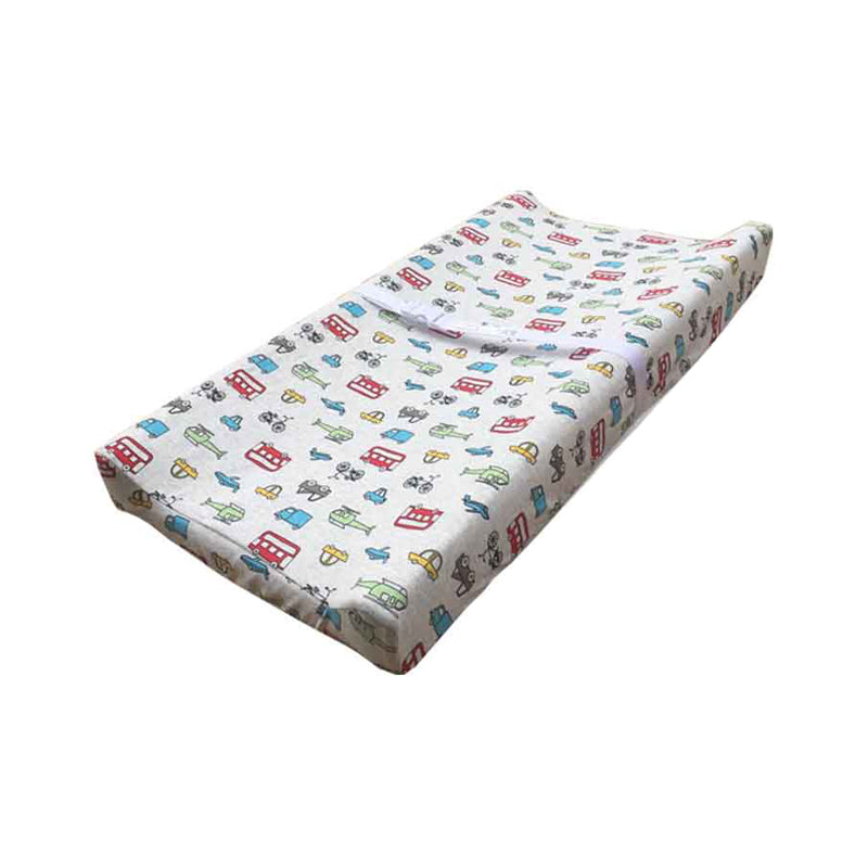 Upholstered Baby Changing Table Wooden Crib Top Changer with Seat Belt