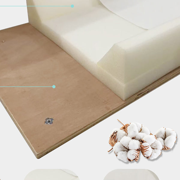 Upholstered Baby Changing Table Wooden Crib Top Changer with Seat Belt