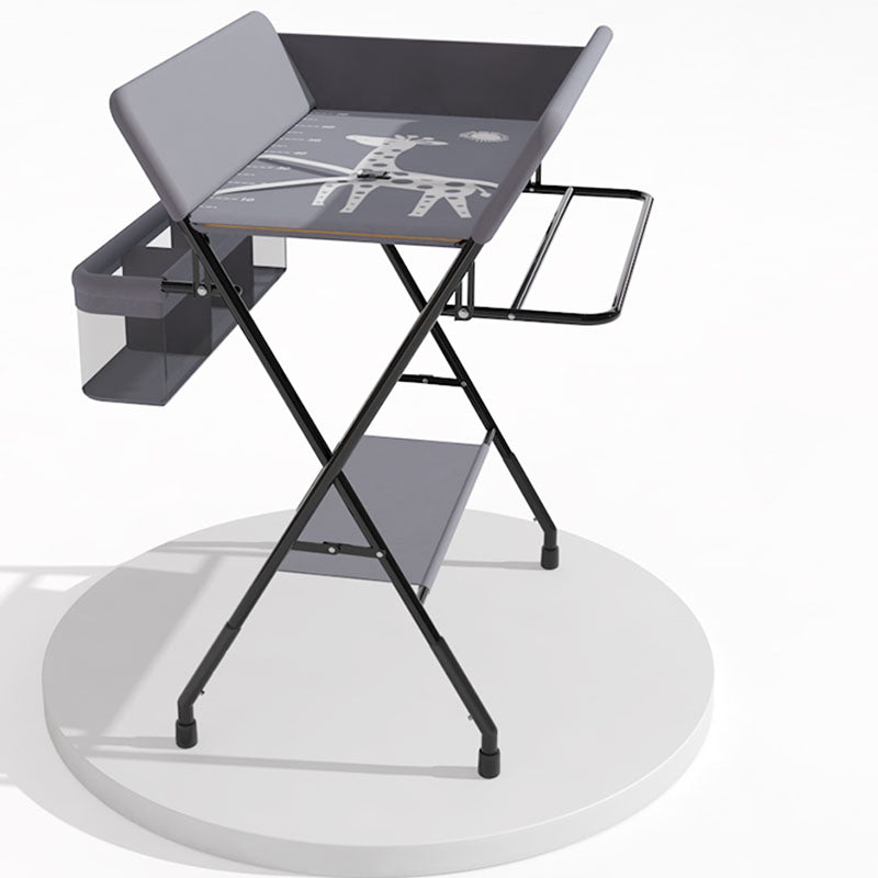 Metal Baby Changing Table with Shelf,  Folding Changing Table