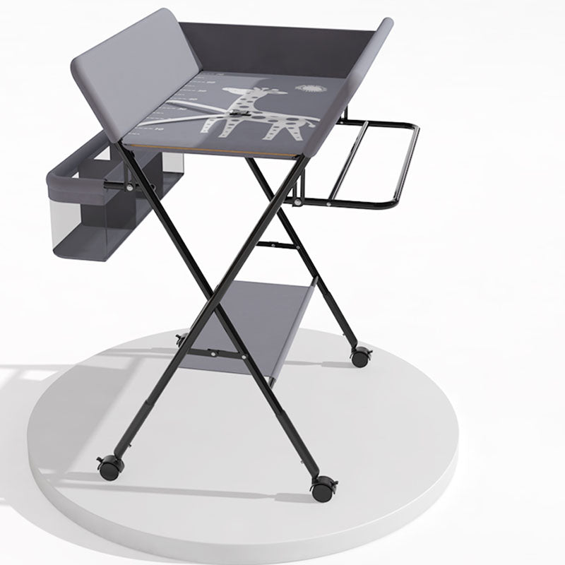 Metal Baby Changing Table with Shelf,  Folding Changing Table