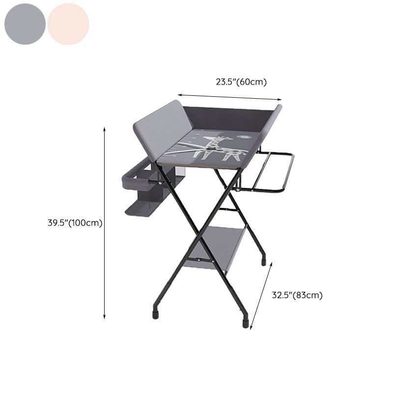 Metal Baby Changing Table with Shelf,  Folding Changing Table