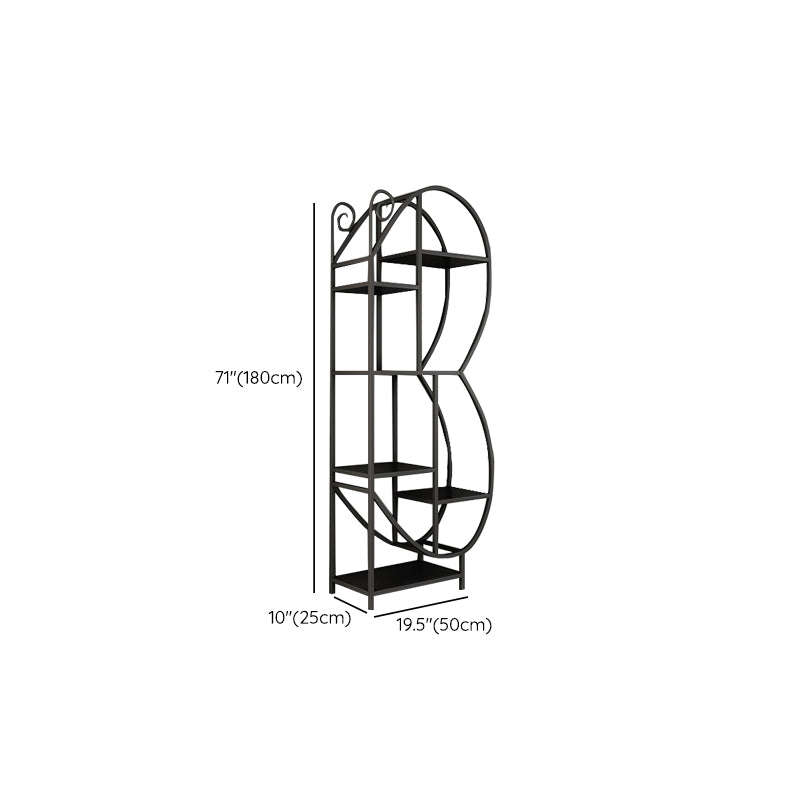 Industrial Open Back Bookshelf Freestanding Metal Book Shelf