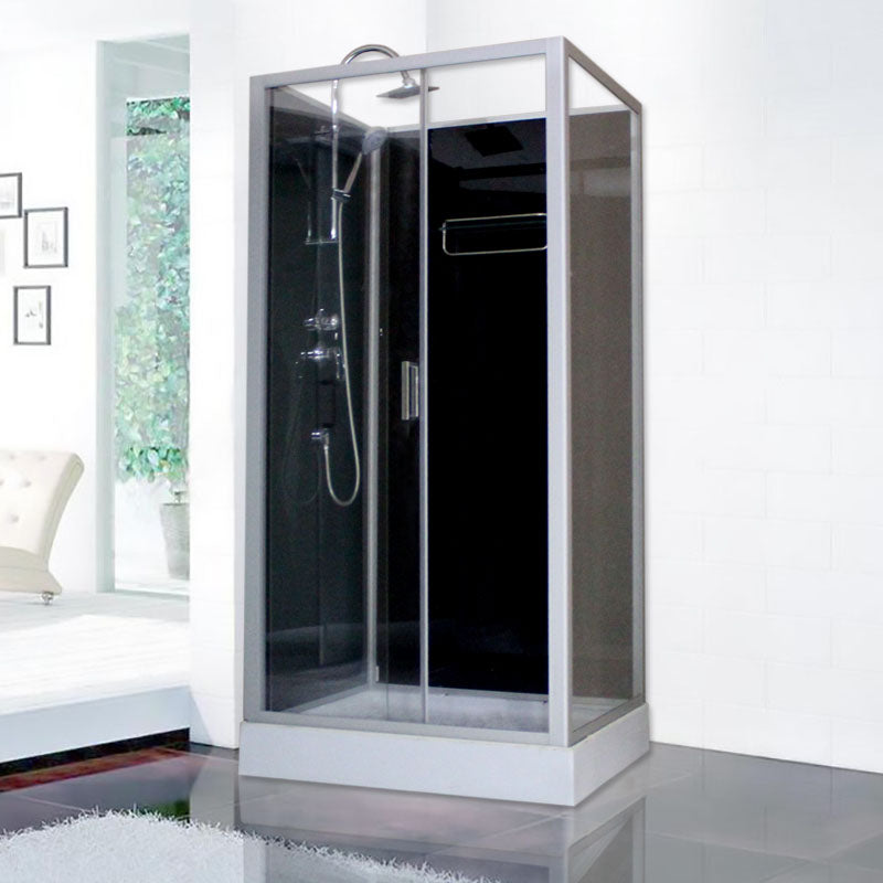 Modern Shower Kit with Base Foundation Sliding Door Shower Stall