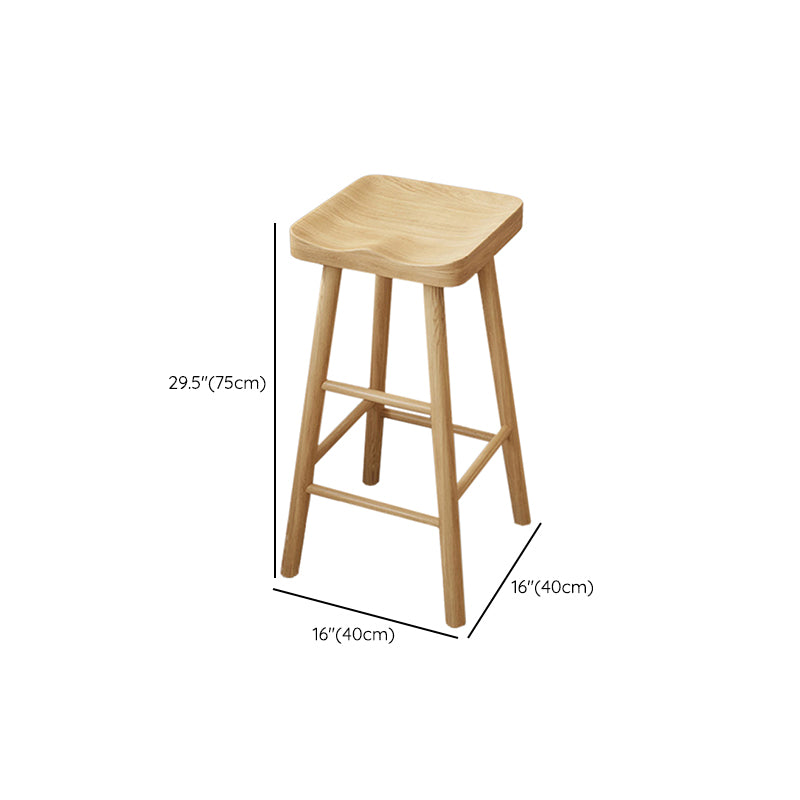 Modern Double Pedestal Bar Table Set 1/2/3 Pcs Solid Wood Bar Table and Backless Stools