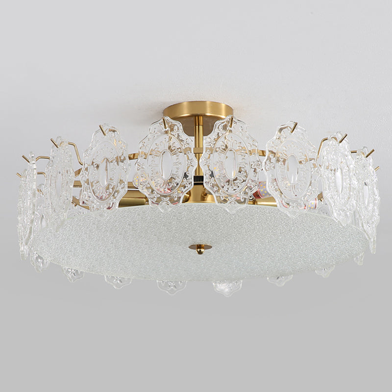Nordic Ceiling Light Glass Flush Mount Ceiling Light Fixture for Bedroom