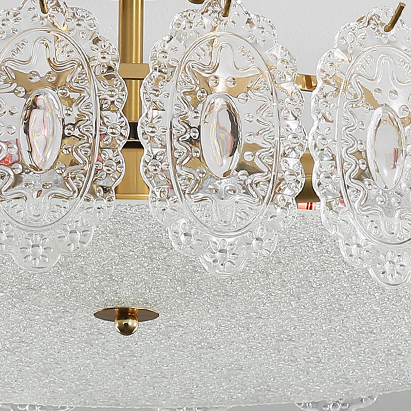 Nordic Ceiling Light Glass Flush Mount Ceiling Light Fixture for Bedroom