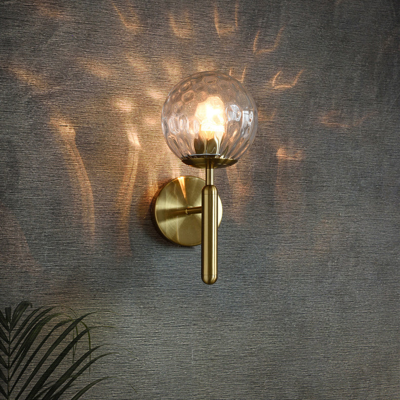 Modern Glass Wall Lamp Minimalist Wall Vanity Lights for Powder Room Washroom