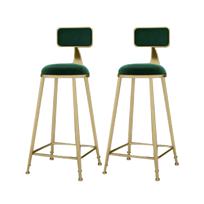 Industrial Armless Dining Stools Round Bar Stools with Metal Base